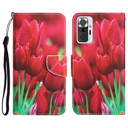 Colored Drawing Leather Phone Case, For Xiaomi Redmi Note 10 Pro 4G