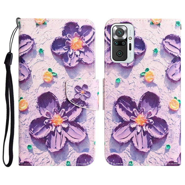 Colored Drawing Leather Phone Case, For Xiaomi Redmi Note 10 Pro 4G
