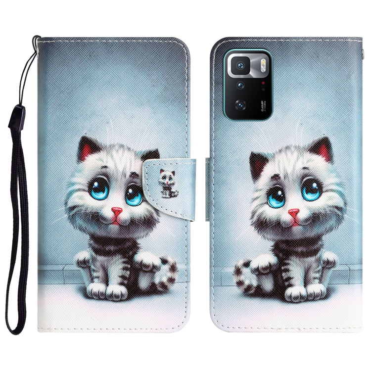 Colored Drawing Leather Phone Case, For Xiaomi Redmi Note 10 Pro 5G