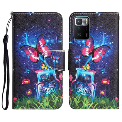 Colored Drawing Leather Phone Case, For Xiaomi Redmi Note 10 Pro 5G
