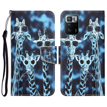 Colored Drawing Leather Phone Case, For Xiaomi Redmi Note 10 Pro 5G