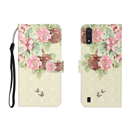 3D Colored Drawing Horizontal Flip Leather Case with Holder & Card Slot & Wallet, For Galaxy A01, For OPPO A11