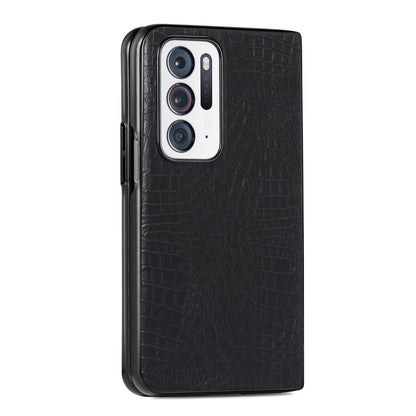 Shockproof Crocodile Texture PC + PU Case, For OPPO Find N, For vivo X Fold, For Huawei P50 Pocket