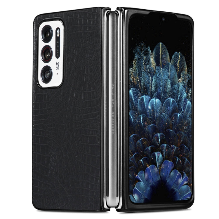 Shockproof Crocodile Texture PC + PU Case, For OPPO Find N, For vivo X Fold, For Huawei P50 Pocket