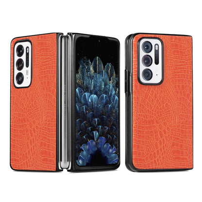 Shockproof Crocodile Texture PC + PU Case, For OPPO Find N, For vivo X Fold, For Huawei P50 Pocket