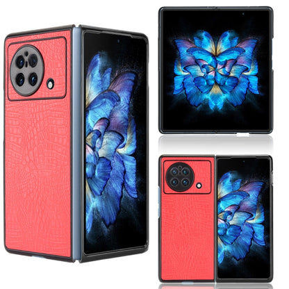 Shockproof Crocodile Texture PC + PU Case, For OPPO Find N, For vivo X Fold, For Huawei P50 Pocket