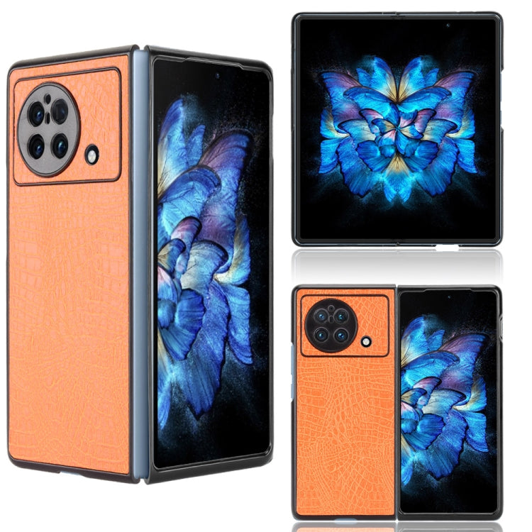 Shockproof Crocodile Texture PC + PU Case, For OPPO Find N, For vivo X Fold, For Huawei P50 Pocket