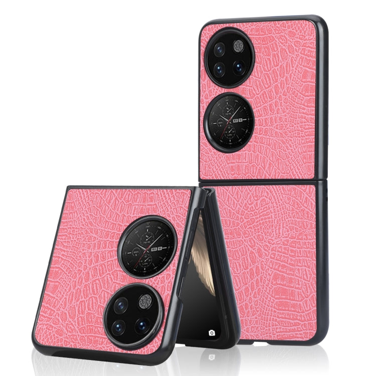 Shockproof Crocodile Texture PC + PU Case, For OPPO Find N, For vivo X Fold, For Huawei P50 Pocket