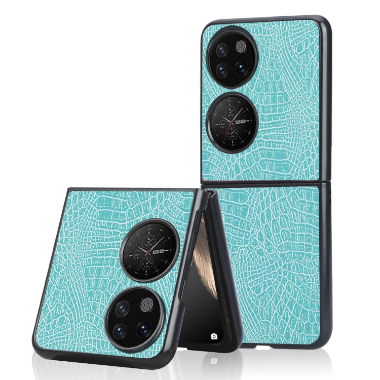 Shockproof Crocodile Texture PC + PU Case, For OPPO Find N, For vivo X Fold, For Huawei P50 Pocket