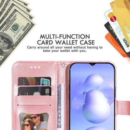 7-petal Flowers Embossing Leather Phone Case, For Xiaomi Poco M4 5G