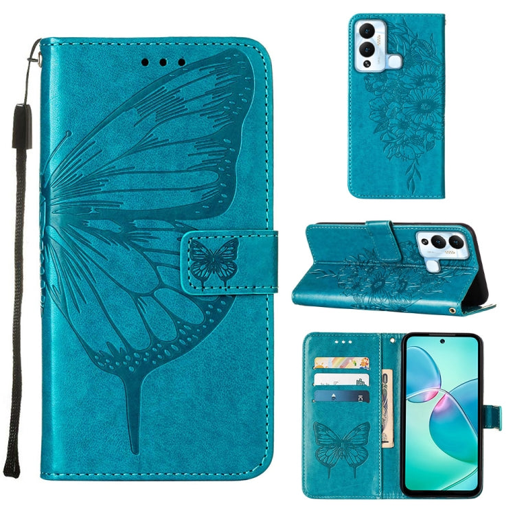 Embossed Butterfly Flip Leather Phone Case, For Infinix Hot 12 Play/Hot 12 Play NFC X6816C, For Infinix Hot 12i X665, For Infinix Hot 12 X6817