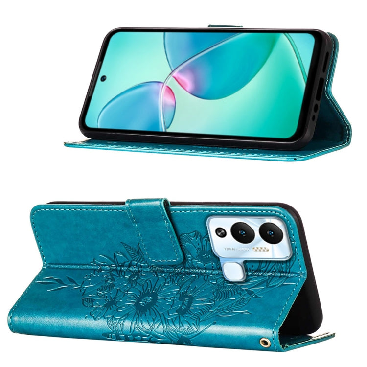 Embossed Butterfly Flip Leather Phone Case, For Infinix Hot 12 Play/Hot 12 Play NFC X6816C, For Infinix Hot 12i X665, For Infinix Hot 12 X6817