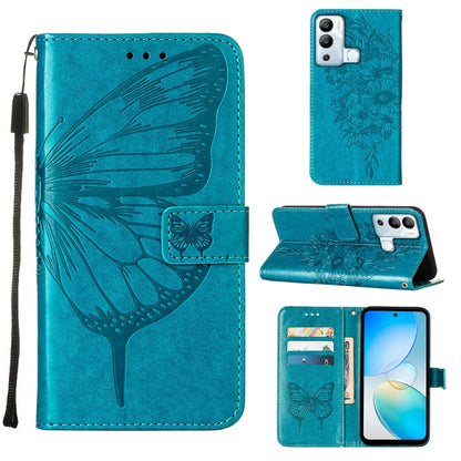 Embossed Butterfly Flip Leather Phone Case, For Infinix Hot 12 Play/Hot 12 Play NFC X6816C, For Infinix Hot 12i X665, For Infinix Hot 12 X6817