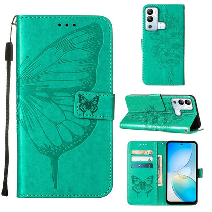 Embossed Butterfly Flip Leather Phone Case, For Infinix Hot 12 Play/Hot 12 Play NFC X6816C, For Infinix Hot 12i X665, For Infinix Hot 12 X6817