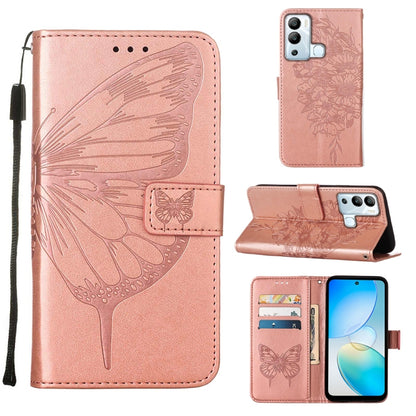 Embossed Butterfly Flip Leather Phone Case, For Infinix Hot 12 Play/Hot 12 Play NFC X6816C, For Infinix Hot 12i X665, For Infinix Hot 12 X6817