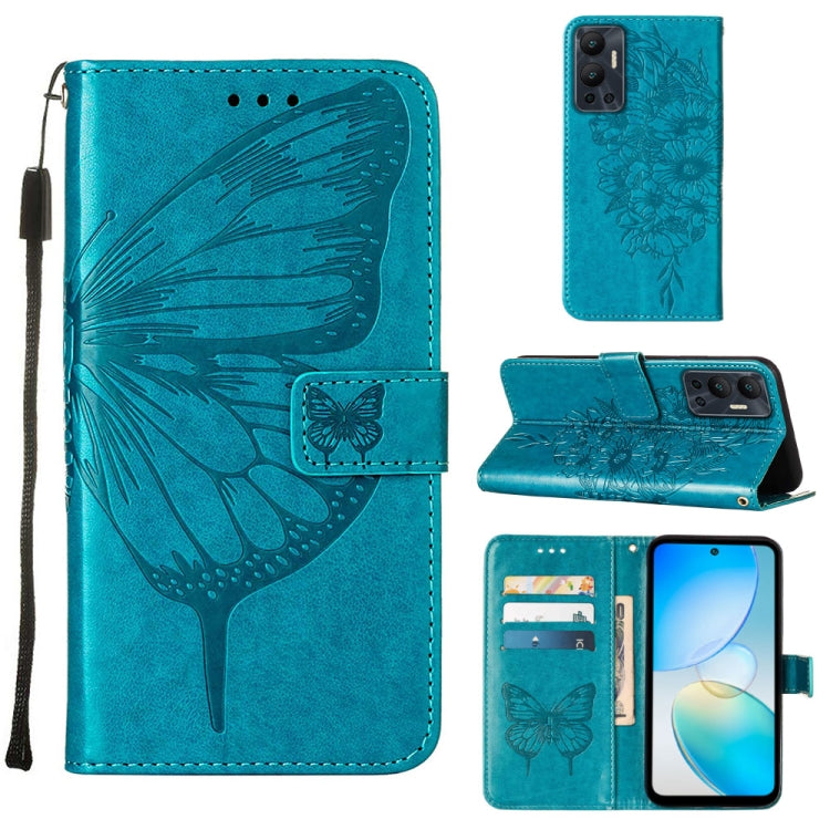 Embossed Butterfly Flip Leather Phone Case, For Infinix Hot 12 Play/Hot 12 Play NFC X6816C, For Infinix Hot 12i X665, For Infinix Hot 12 X6817
