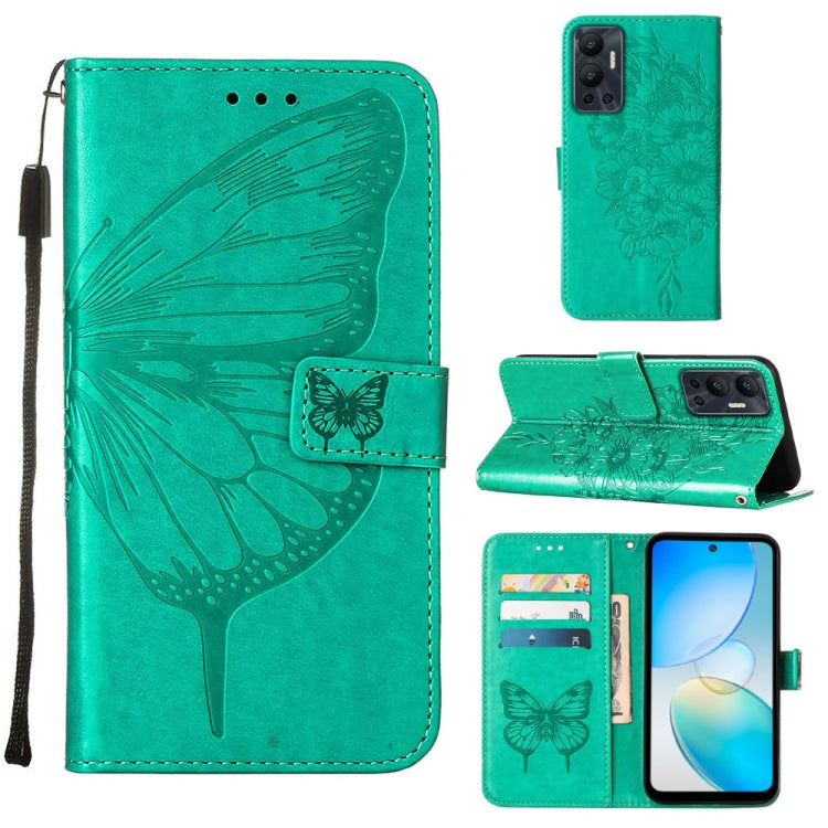 Embossed Butterfly Flip Leather Phone Case, For Infinix Hot 12 Play/Hot 12 Play NFC X6816C, For Infinix Hot 12i X665, For Infinix Hot 12 X6817