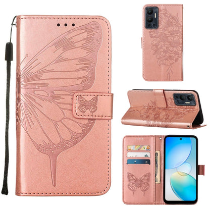 Embossed Butterfly Flip Leather Phone Case, For Infinix Hot 12 Play/Hot 12 Play NFC X6816C, For Infinix Hot 12i X665, For Infinix Hot 12 X6817