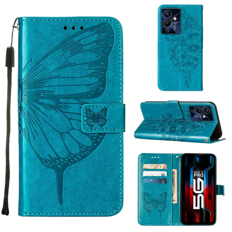 Embossed Butterfly Flip Leather Phone Case, For Infinix Note 12 Pro 4G, For Infinix Note 12 Pro 5G, For Infinix Note 12 G96
