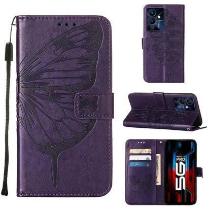 Embossed Butterfly Flip Leather Phone Case, For Infinix Note 12 Pro 4G, For Infinix Note 12 Pro 5G, For Infinix Note 12 G96