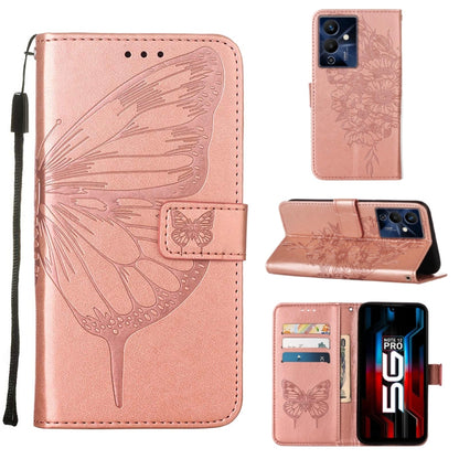Embossed Butterfly Flip Leather Phone Case, For Infinix Note 12 Pro 4G, For Infinix Note 12 Pro 5G, For Infinix Note 12 G96