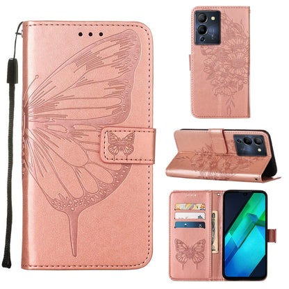 Embossed Butterfly Flip Leather Phone Case, For Infinix Note 12 Pro 4G, For Infinix Note 12 Pro 5G, For Infinix Note 12 G96