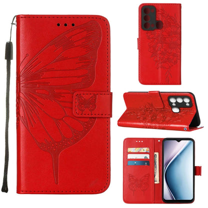 Embossed Butterfly Flip Leather Phone Case, For Itel P38/S17/S1661W/Vision 3, For Motorola Edge 30, For Motorola Moto G32