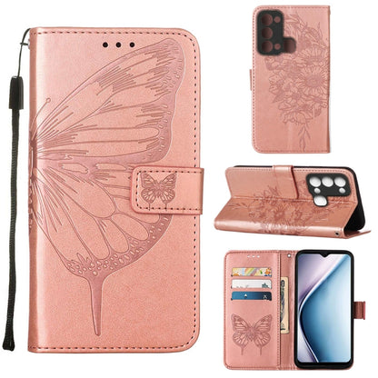 Embossed Butterfly Flip Leather Phone Case, For Itel P38/S17/S1661W/Vision 3, For Motorola Edge 30, For Motorola Moto G32