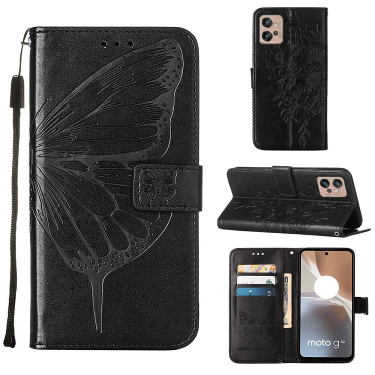 Embossed Butterfly Flip Leather Phone Case, For Itel P38/S17/S1661W/Vision 3, For Motorola Edge 30, For Motorola Moto G32