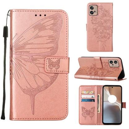 Embossed Butterfly Flip Leather Phone Case, For Itel P38/S17/S1661W/Vision 3, For Motorola Edge 30, For Motorola Moto G32