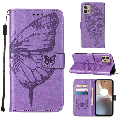 Embossed Butterfly Flip Leather Phone Case, For Itel P38/S17/S1661W/Vision 3, For Motorola Edge 30, For Motorola Moto G32