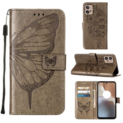 Embossed Butterfly Flip Leather Phone Case, For Itel P38/S17/S1661W/Vision 3, For Motorola Edge 30, For Motorola Moto G32