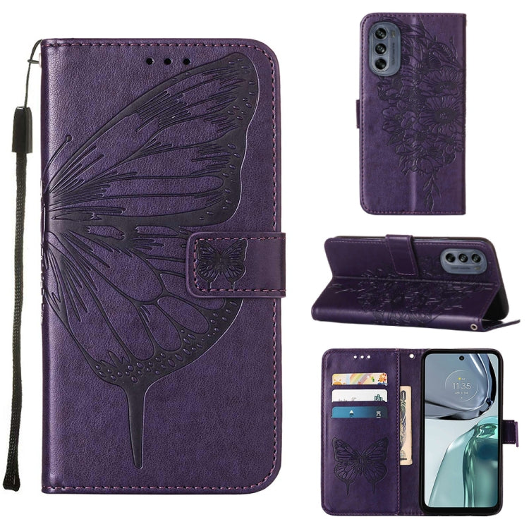 Embossed Butterfly Flip Leather Phone Case, For Motorola Moto G62 5G, For Motorola Moto S30 Pro 5G, For Motorola Moto X30 Pro 5G
