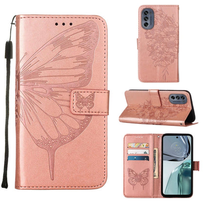 Embossed Butterfly Flip Leather Phone Case, For Motorola Moto G62 5G, For Motorola Moto S30 Pro 5G, For Motorola Moto X30 Pro 5G