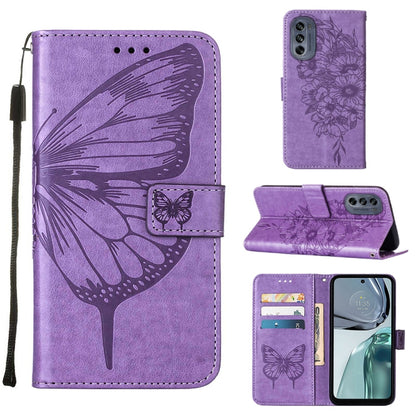 Embossed Butterfly Flip Leather Phone Case, For Motorola Moto G62 5G, For Motorola Moto S30 Pro 5G, For Motorola Moto X30 Pro 5G