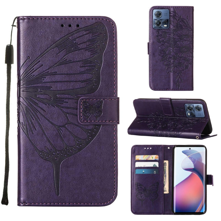 Embossed Butterfly Flip Leather Phone Case, For Motorola Moto G62 5G, For Motorola Moto S30 Pro 5G, For Motorola Moto X30 Pro 5G