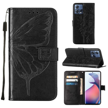 Embossed Butterfly Flip Leather Phone Case, For Motorola Moto G62 5G, For Motorola Moto S30 Pro 5G, For Motorola Moto X30 Pro 5G