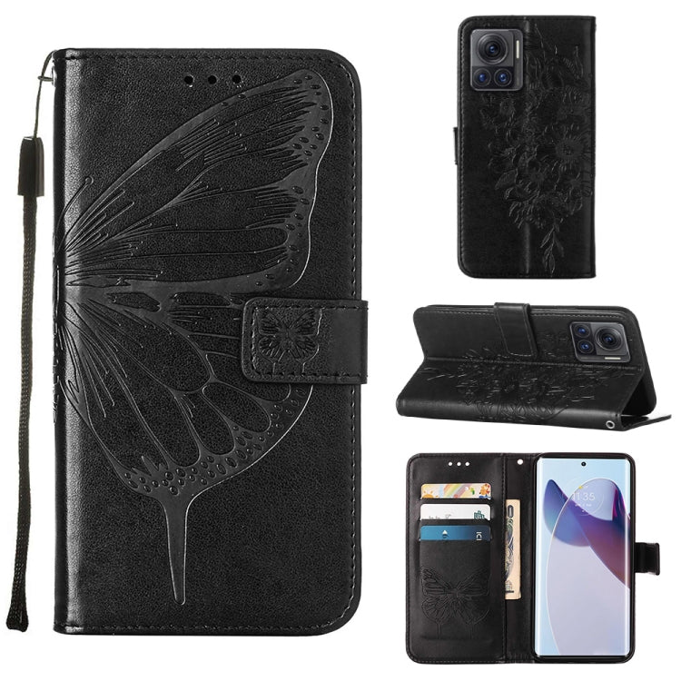 Embossed Butterfly Flip Leather Phone Case, For Motorola Moto G62 5G, For Motorola Moto S30 Pro 5G, For Motorola Moto X30 Pro 5G