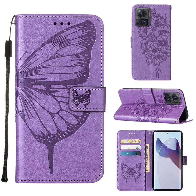 Embossed Butterfly Flip Leather Phone Case, For Motorola Moto G62 5G, For Motorola Moto S30 Pro 5G, For Motorola Moto X30 Pro 5G