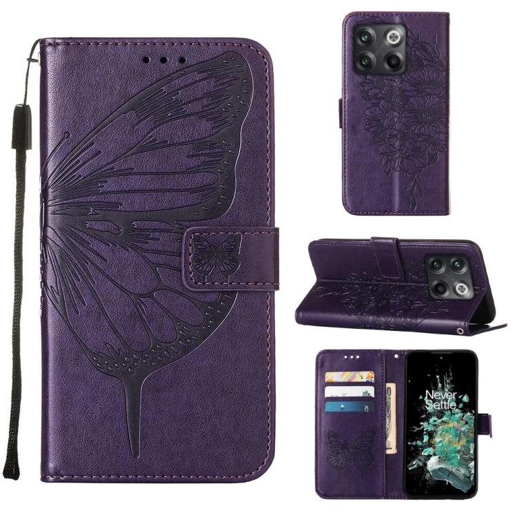 Embossed Butterfly Flip Leather Phone Case, For OnePlus 10T 5G Global, For Tecno Camon 19, For Tecno Camon 19 NEO