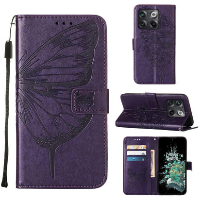Embossed Butterfly Flip Leather Phone Case, For OnePlus 10T 5G Global, For Tecno Camon 19, For Tecno Camon 19 NEO