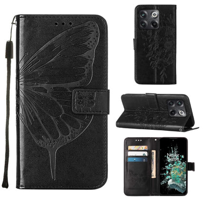 Embossed Butterfly Flip Leather Phone Case, For OnePlus 10T 5G Global, For Tecno Camon 19, For Tecno Camon 19 NEO