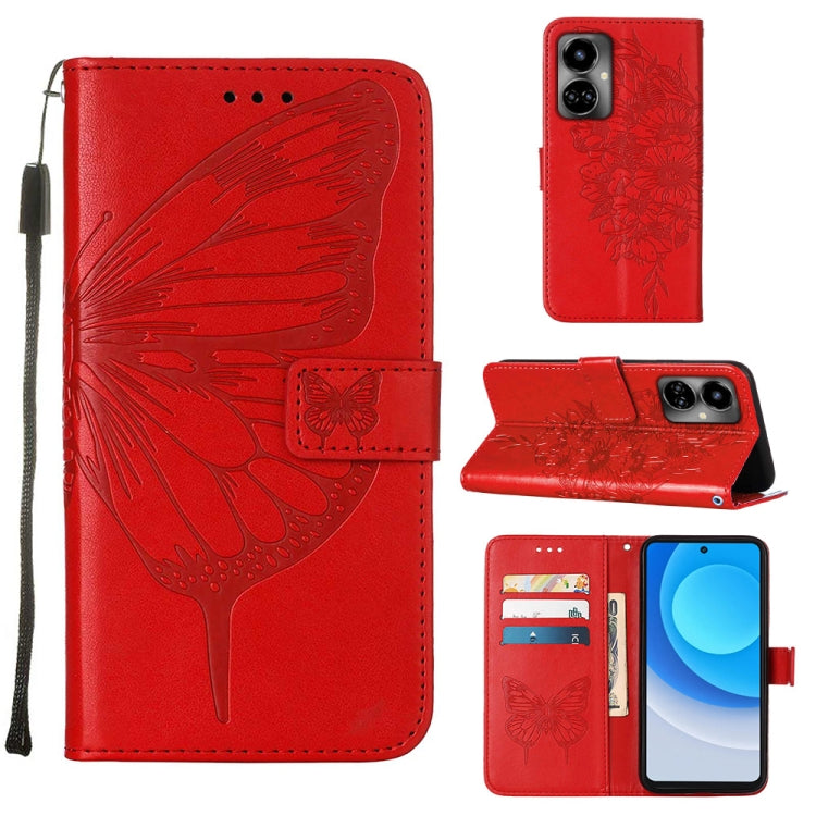 Embossed Butterfly Flip Leather Phone Case, For OnePlus 10T 5G Global, For Tecno Camon 19, For Tecno Camon 19 NEO
