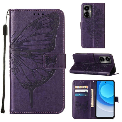 Embossed Butterfly Flip Leather Phone Case, For OnePlus 10T 5G Global, For Tecno Camon 19, For Tecno Camon 19 NEO