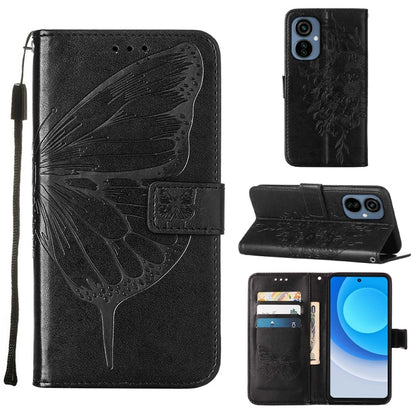 Embossed Butterfly Flip Leather Phone Case, For OnePlus 10T 5G Global, For Tecno Camon 19, For Tecno Camon 19 NEO