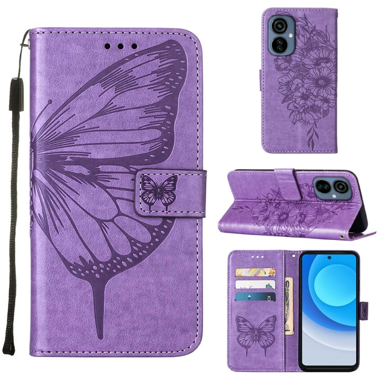 Embossed Butterfly Flip Leather Phone Case, For OnePlus 10T 5G Global, For Tecno Camon 19, For Tecno Camon 19 NEO