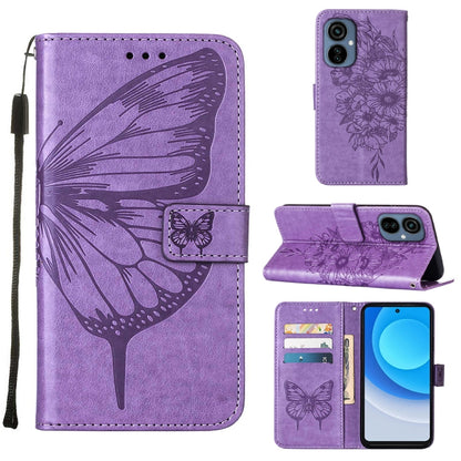 Embossed Butterfly Flip Leather Phone Case, For OnePlus 10T 5G Global, For Tecno Camon 19, For Tecno Camon 19 NEO