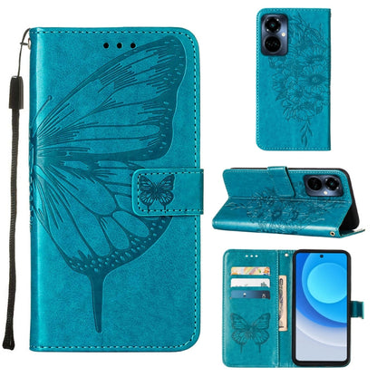 Embossed Butterfly Flip Leather Phone Case, For Tecno Camon 19 Pro 5G, For Tecno POP 6, For Tecno Pova 3/LE7