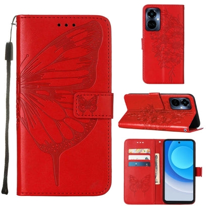 Embossed Butterfly Flip Leather Phone Case, For Tecno Camon 19 Pro 5G, For Tecno POP 6, For Tecno Pova 3/LE7