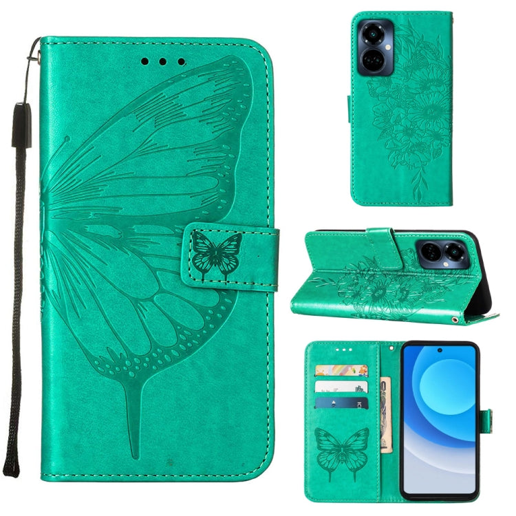 Embossed Butterfly Flip Leather Phone Case, For Tecno Camon 19 Pro 5G, For Tecno POP 6, For Tecno Pova 3/LE7